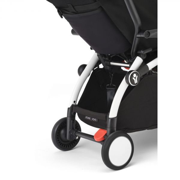 Poussette duo YOYO 3 - Châssis blanc Pack 6+ et siège auto car seat by BeSafe Olive