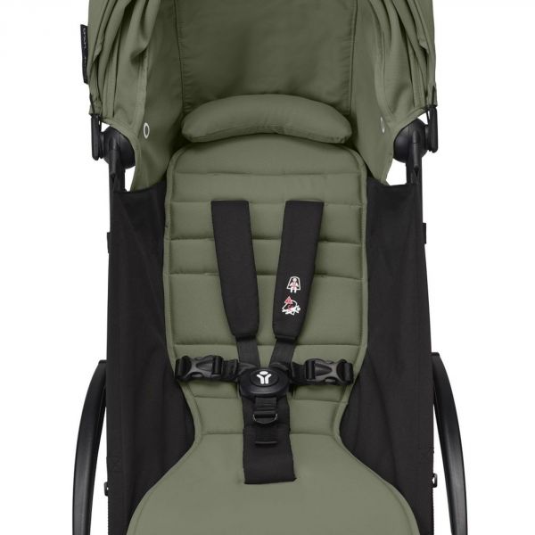 Poussette duo YOYO 3 - Châssis blanc Pack 6+ et siège auto car seat by BeSafe Olive