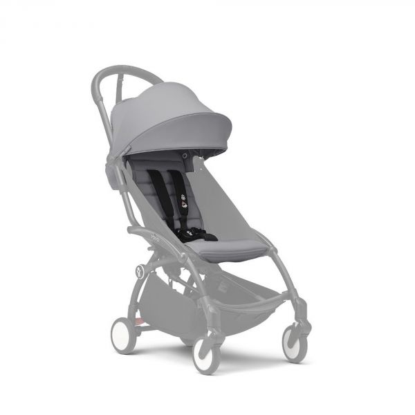 Poussette duo YOYO 3 - Châssis blanc Pack 6+ et siège auto car seat by BeSafe Stone