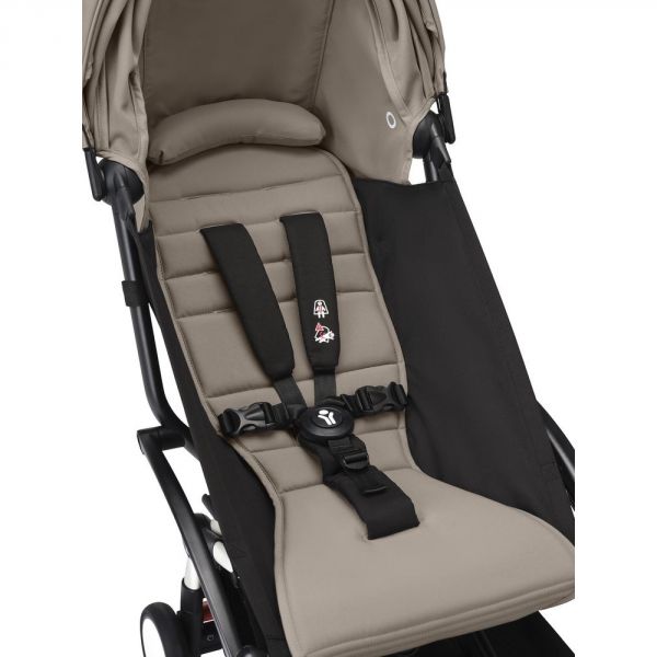 Poussette duo YOYO 3 - Châssis blanc Pack 6+ et siège auto car seat by BeSafe Taupe