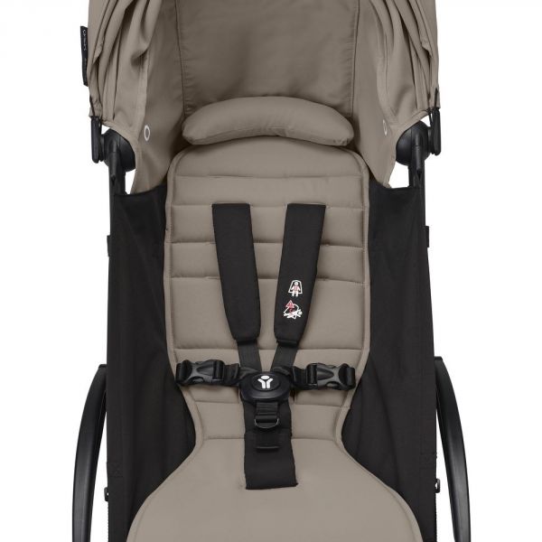 Poussette duo YOYO 3 - Châssis blanc Pack 6+ et siège auto car seat by BeSafe Taupe