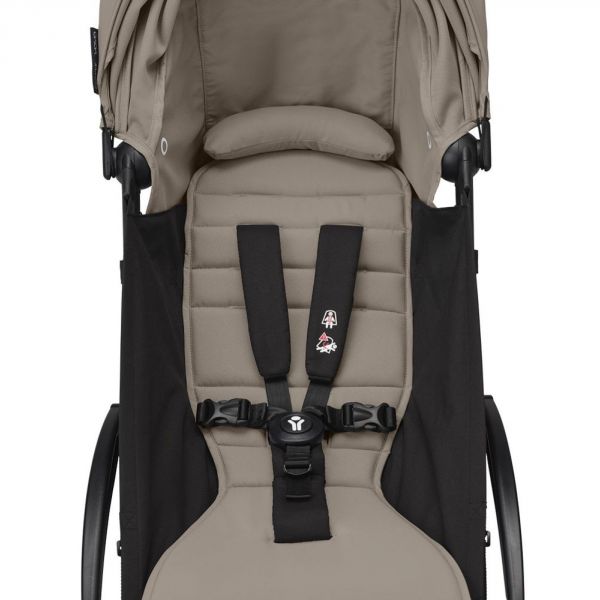 Poussette duo YOYO 3 - Châssis blanc Pack 6+ et siège auto car seat by BeSafe Taupe