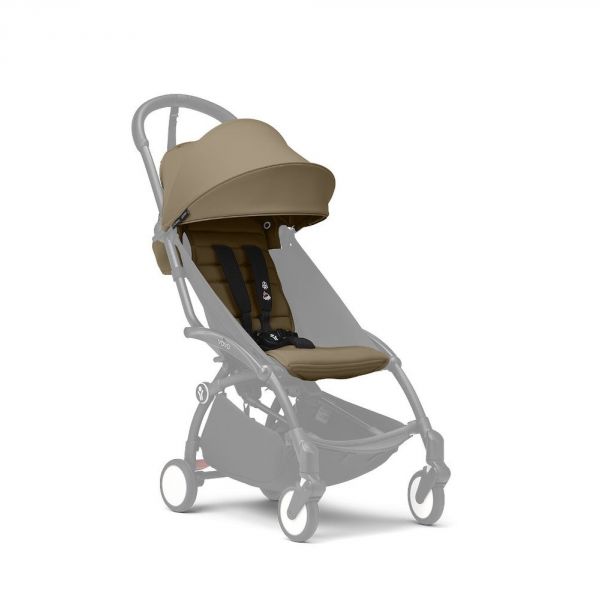 Poussette duo YOYO 3 - Châssis blanc Pack 6+ et siège auto car seat by BeSafe Toffee