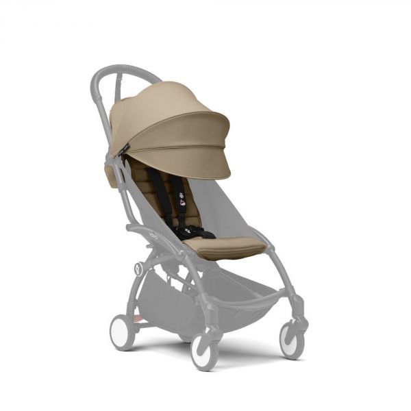 Poussette duo YOYO 3 - Châssis blanc Pack 6+ et siège auto car seat by BeSafe Toffee