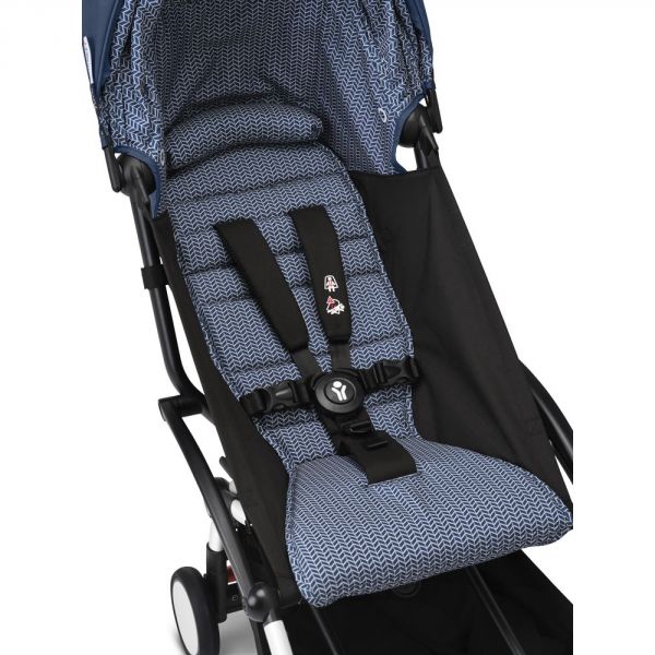 Poussette duo YOYO 3 - Châssis noir Pack 6+ et siège auto car seat by BeSafe Bleu Air France