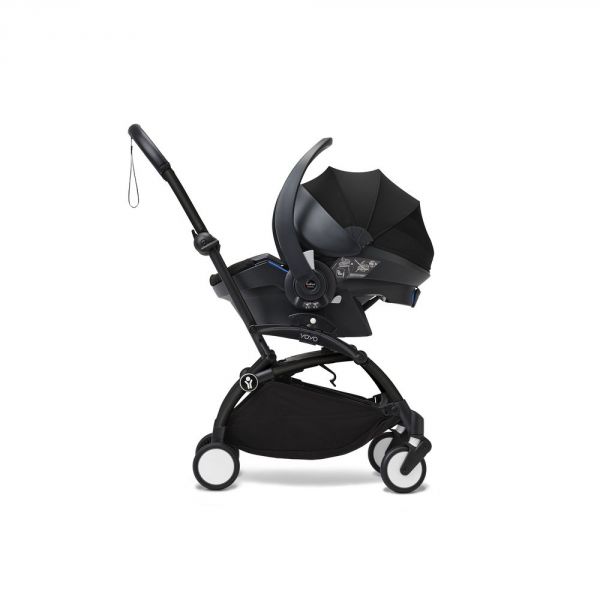 Poussette duo YOYO 3 - Châssis noir Pack 6+ et siège auto car seat by BeSafe Bleu Air France