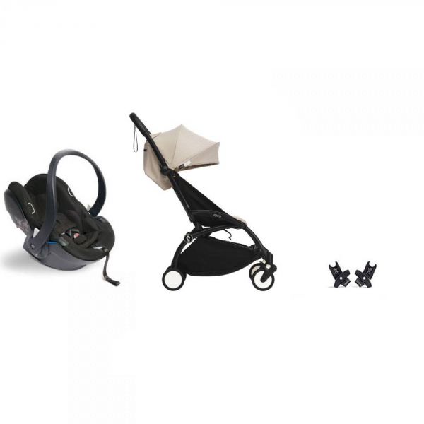 Poussette duo YOYO 3 - Châssis noir Pack 6+ et siège auto car seat by BeSafe Bonpoint