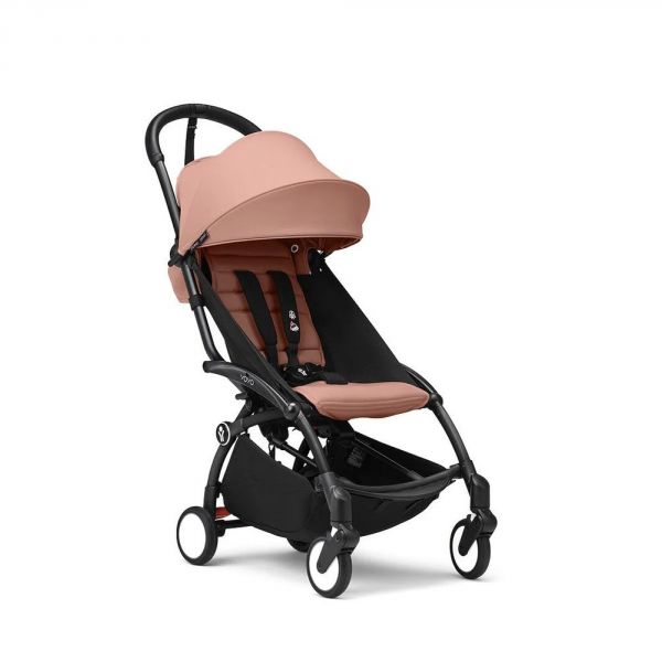 Poussette duo YOYO 3 - Châssis noir Pack 6+ et siège auto car seat by BeSafe Ginger