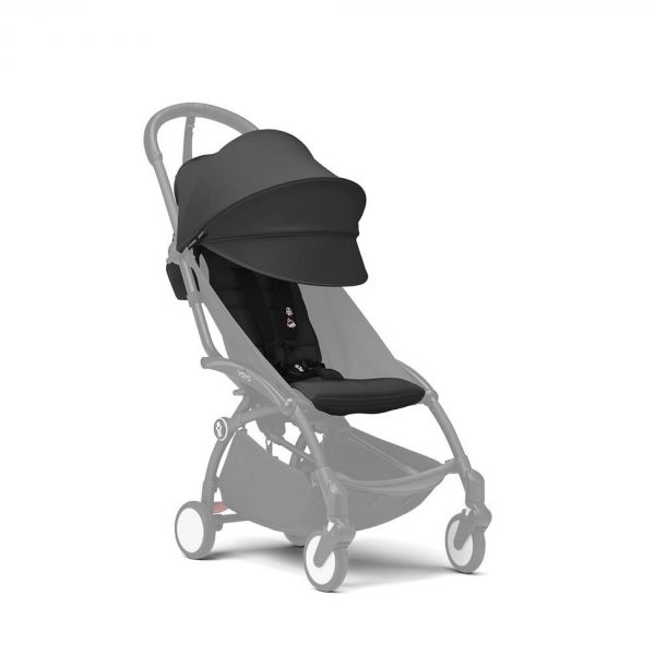 Poussette duo YOYO 3 - Châssis noir Pack 6+ et siège auto car seat by BeSafe Noir