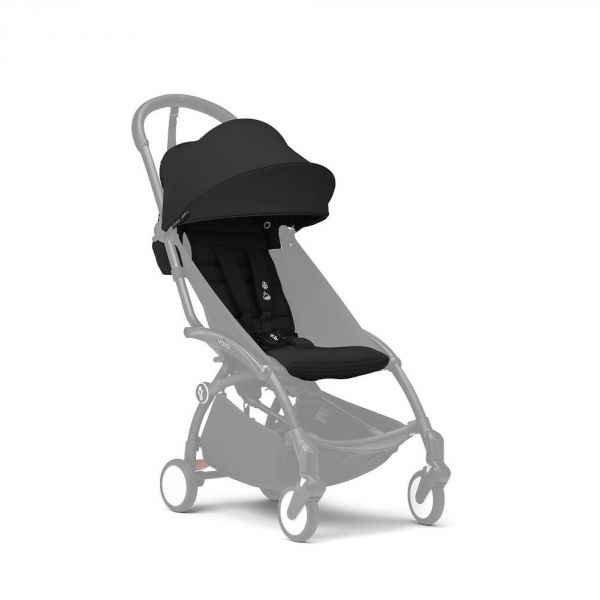 Poussette duo YOYO 3 - Châssis noir Pack 6+ et siège auto car seat by BeSafe Noir