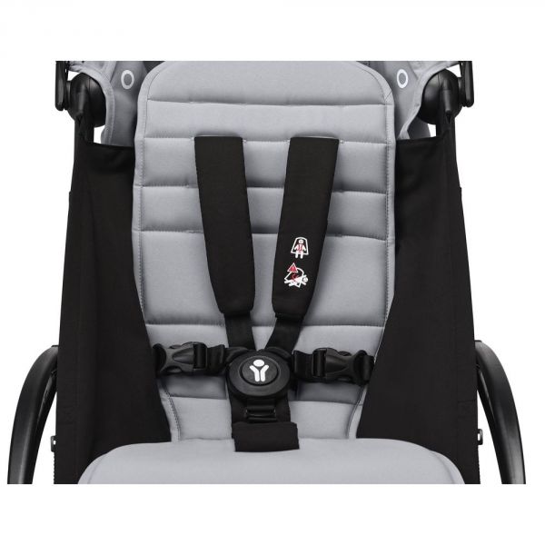 Poussette duo YOYO 3 - Châssis noir Pack 6+ et siège auto car seat by BeSafe Stone