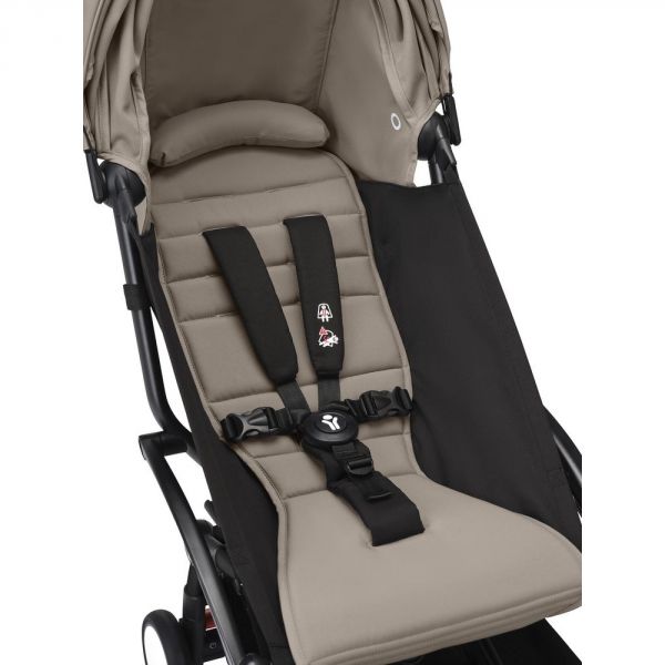 Poussette duo YOYO 3 - Châssis noir Pack 6+ et siège auto car seat by BeSafe Taupe