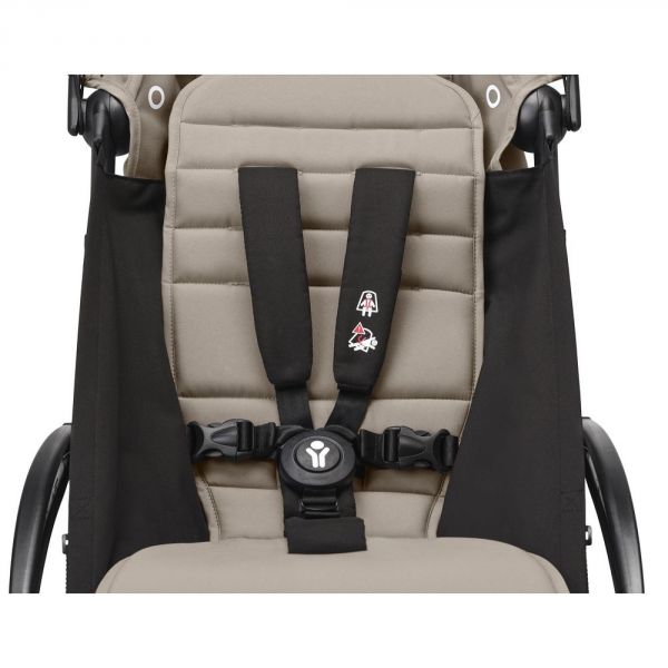 Poussette duo YOYO 3 - Châssis noir Pack 6+ et siège auto car seat by BeSafe Taupe