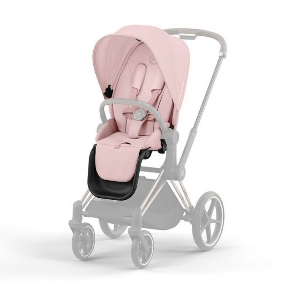 Poussette e-Priam 2 Peach Pink châssis Matt Black