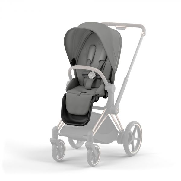 Poussette e-Priam 2 Mirage Grey châssis Chrome Black