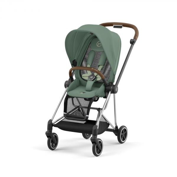 Poussette Mios 3 Leaf Green châssis Chrome Brown