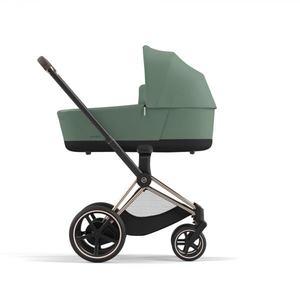 Poussette trio Priam 4 Leaf Green châssis Rose Gold + Siège auto Cloud T i-Size + Nacelle Luxe