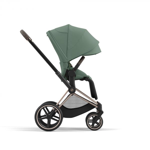 Poussette trio Priam 4 Leaf Green châssis Rose Gold + Siège auto Cloud T i-Size + Nacelle Luxe