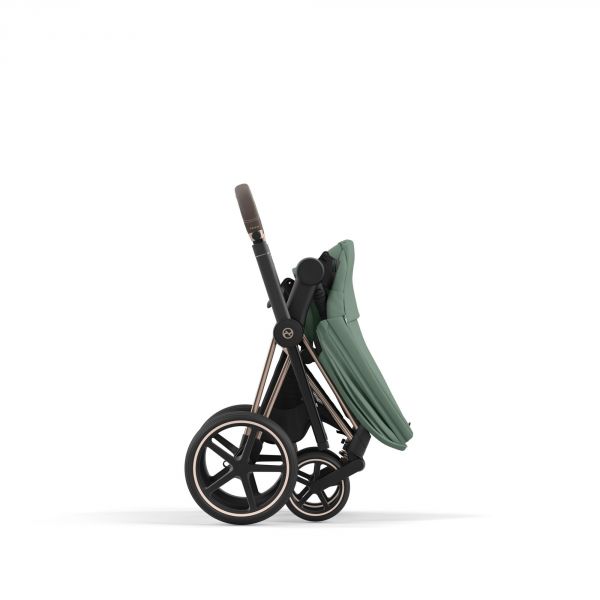 Poussette trio Priam 4 Leaf Green châssis Rose Gold + Siège auto Cloud T i-Size + Nacelle Luxe