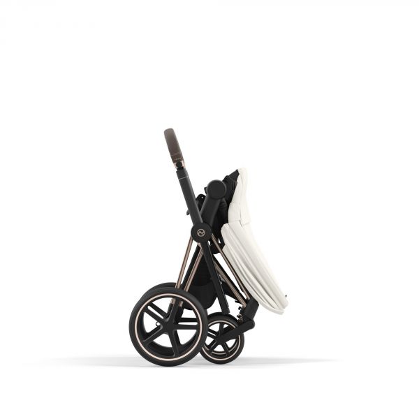 Poussette duo Priam 4 Off White châssis Rose Gold + Siège auto Cloud T i-Size