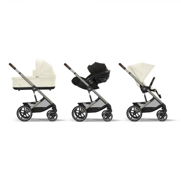 Poussette trio Balios S Lux 3 Seashell Beige + Siège auto Aton B2 i-Size + Nacelle