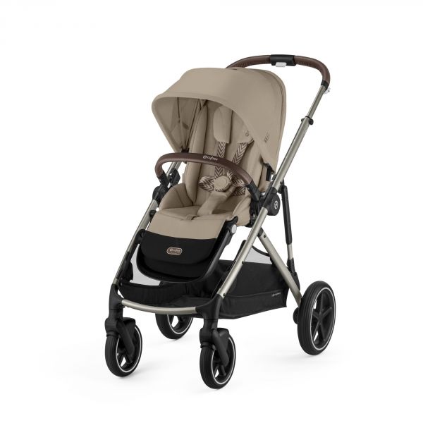 Poussette trio Gazelle S Almond Beige + Siège auto Aton B2 i-Size + Nacelle S