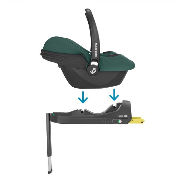 Poussette trio Leona² + siège auto Cabriofix i-Size + nacelle Sense Twillic Green