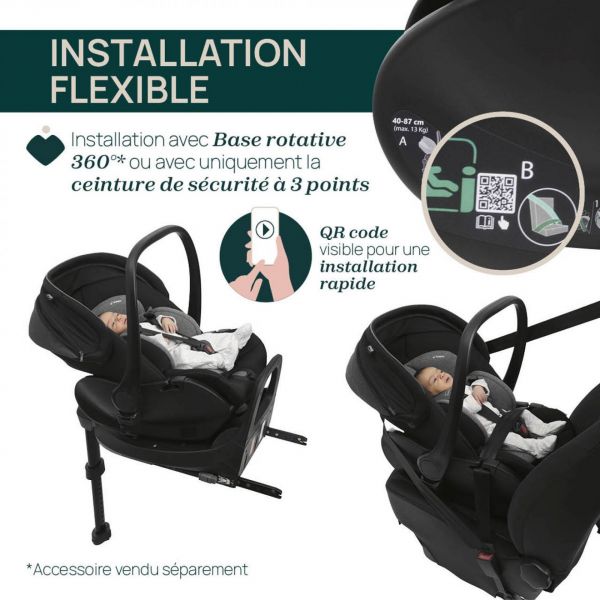 Poussette duo Mysa Dew Re_Lux + Siège auto First Seat Recline i-Size  Amber Glow