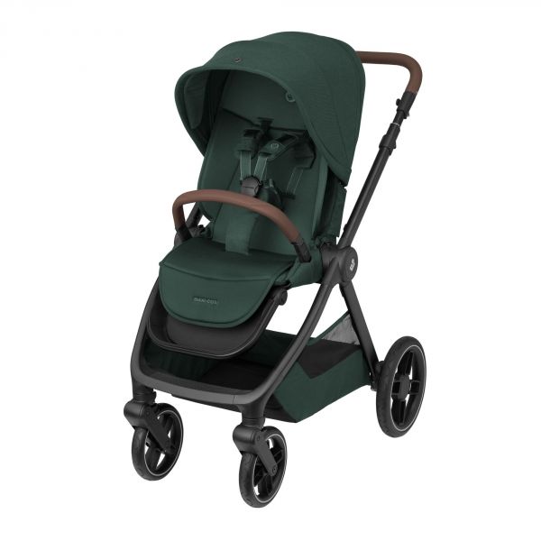 Poussette trio Oxford + siège auto Cabriofix i-Size + nacelle Sense Twillic Green