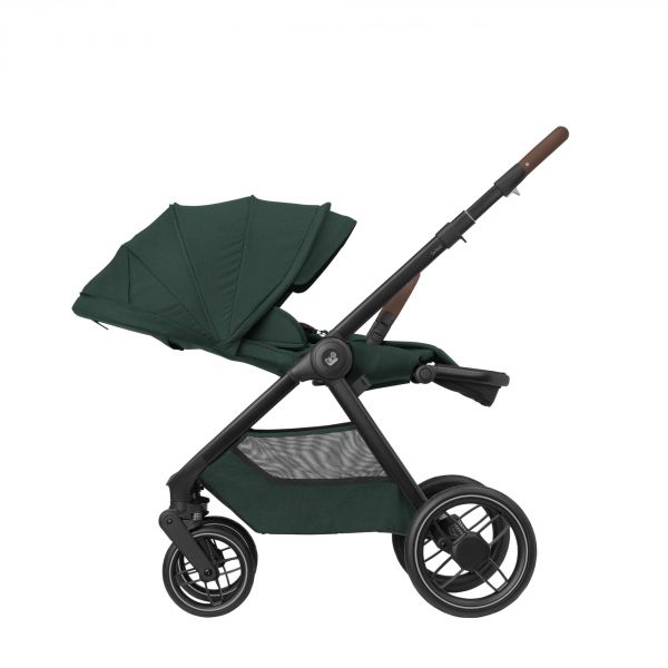 Poussette trio Oxford + siège auto Cabriofix i-Size + nacelle Sense Twillic Green