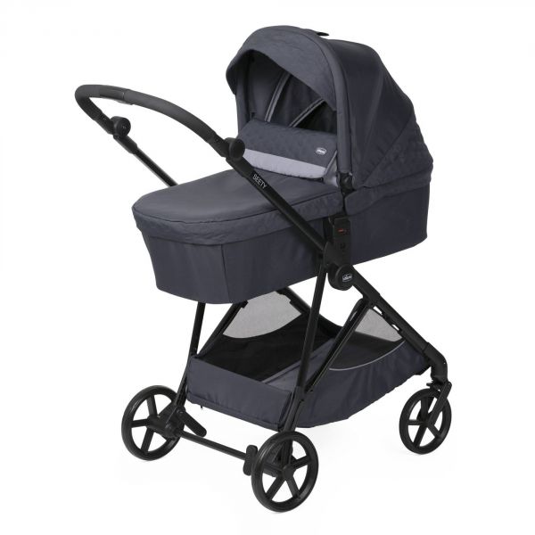 Poussette trio Seety Boston Grey + Siège auto Kory I-Size essential + Nacelle Seety  + Bi-Seat Air i-Size + base 360°