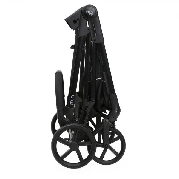 Poussette trio Seety Etna Black + Siège auto Kory I-Size essential + Nacelle Seety + Bi-Seat Air i-Size + base 360°