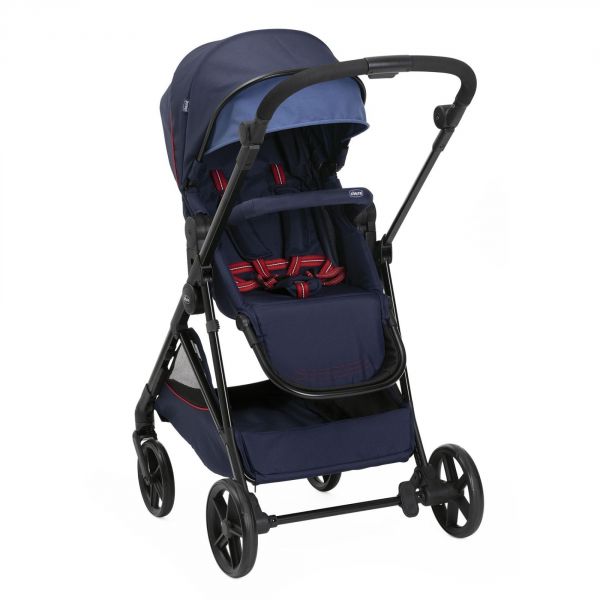 Poussette trio Seety Oxford Blue + Siège auto Kory I-Size essential + Nacelle Seety + Bi-Seat Air i-Size + base 360°