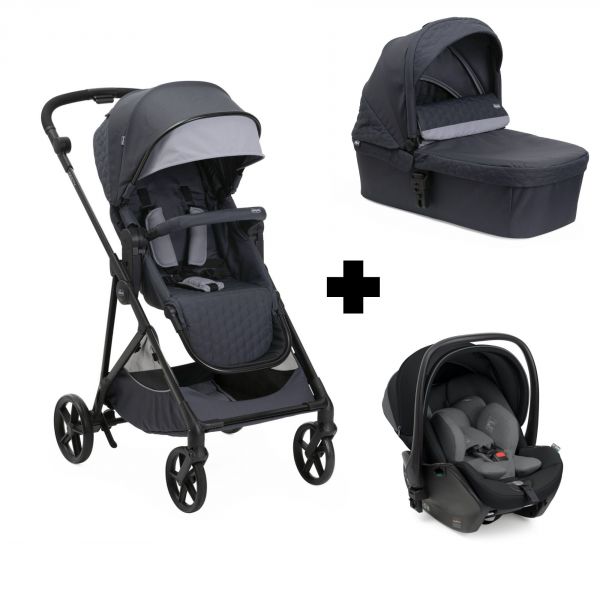 Poussette trio Seety + siège auto First Seat Recline I-Size + nacelle Seety Boston Grey