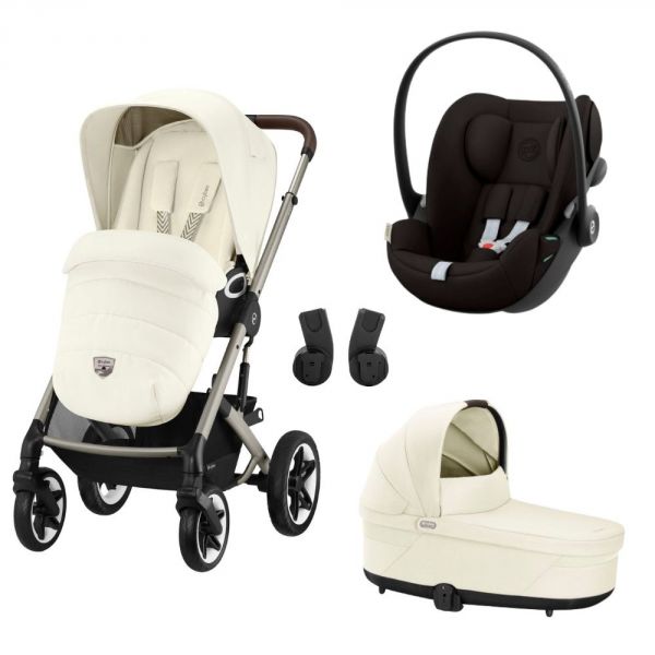 Poussette trio Talos S Lux 2 Seashell Beige + Siège auto Cloud G i-Size + Nacelle