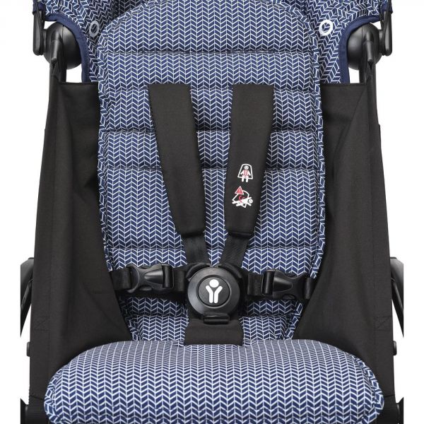 Poussette trio YOYO 3 - Châssis blanc Pack 0+ & 6+ Bleu Air France + siège auto car seat by BeSafe