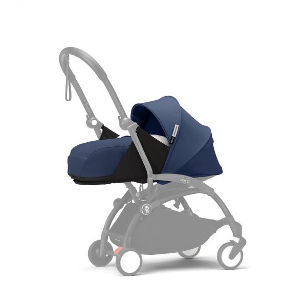 Poussette trio YOYO 3 - Châssis blanc Pack 0+ & 6+ Bleu Air France + siège auto car seat by BeSafe