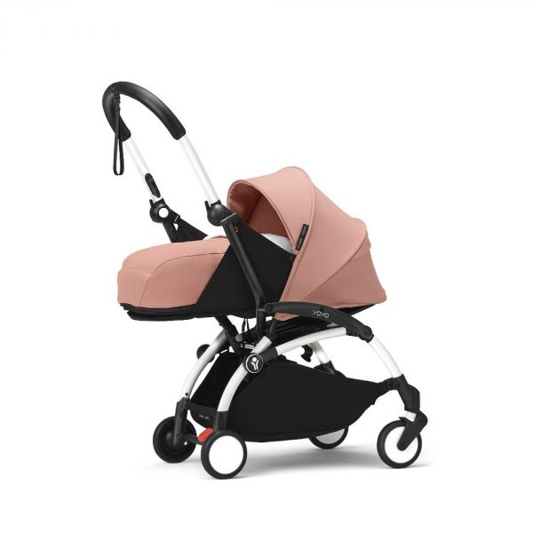 Poussette trio YOYO 3 - Châssis blanc Pack 0+ & 6+ Ginger + siège auto car seat by BeSafe