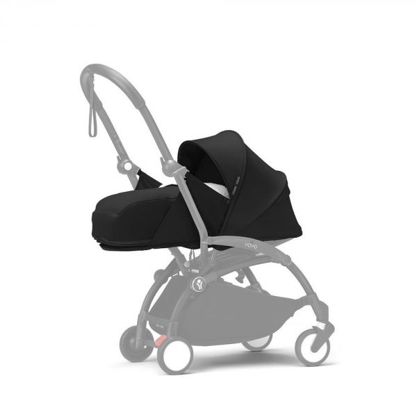 Poussette trio YOYO 3 - Châssis blanc Pack 0+ & 6+ Noir + siège auto car seat by BeSafe