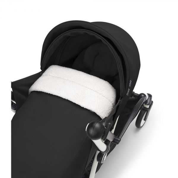 Poussette trio YOYO 3 - Châssis blanc Pack 0+ & 6+ Noir + siège auto car seat by BeSafe