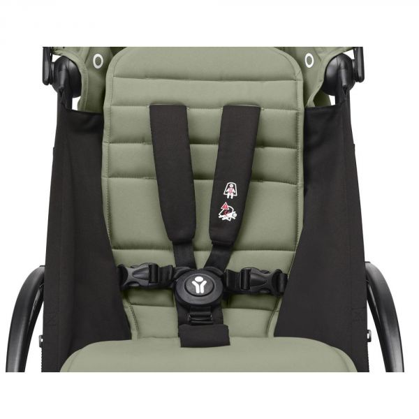 Poussette trio YOYO 3 - Châssis blanc Pack 0+ & 6+ Olive + siège auto car seat by BeSafe