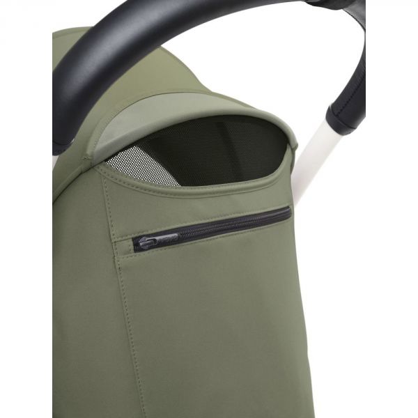 Poussette trio YOYO 3 - Châssis blanc Pack 0+ & 6+ Olive + siège auto car seat by BeSafe