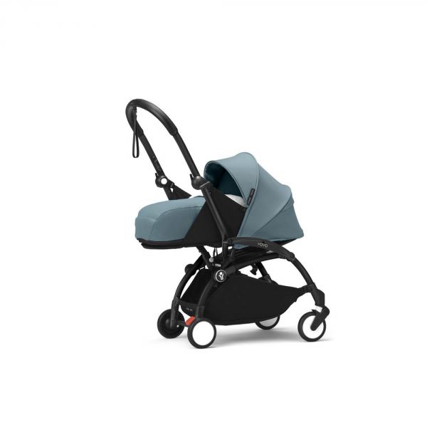 Poussette trio YOYO 3 - Châssis noir Pack 0+ & 6+ Aqua + siège auto car seat by BeSafe