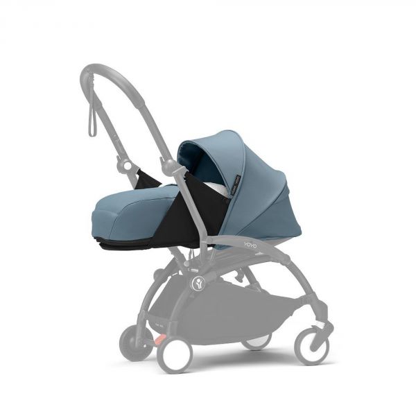 Poussette trio YOYO 3 - Châssis noir Pack 0+ & 6+ Aqua + siège auto car seat by BeSafe