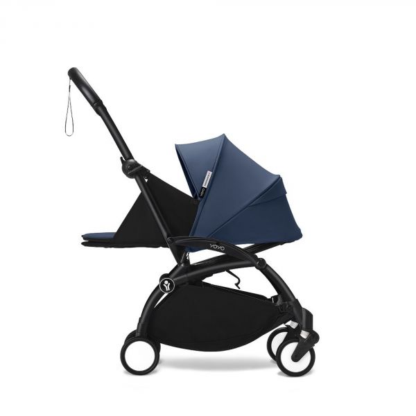 Poussette trio YOYO 3 - Châssis noir Pack 0+ & 6+ Bleu Air France + siège auto car seat by BeSafe