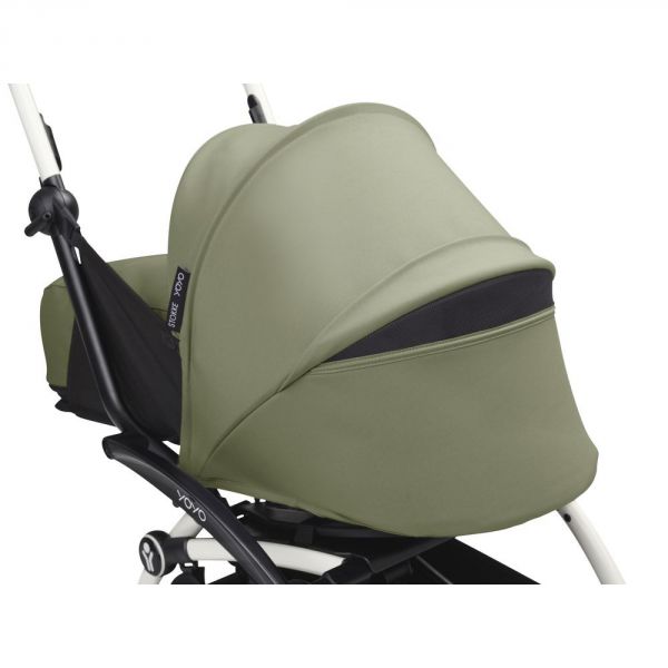 Poussette trio YOYO 3 - Châssis noir Pack 0+ & 6+ Olive + siège auto car seat by BeSafe