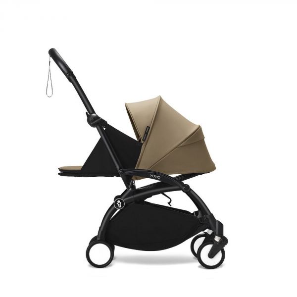 Poussette trio YOYO 3 - Châssis noir Pack 0+ & 6+ Toffee + siège auto car seat by BeSafe