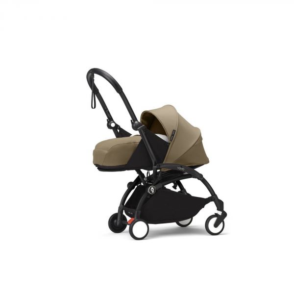 Poussette trio YOYO 3 - Châssis noir Pack 0+ & 6+ Toffee + siège auto car seat by BeSafe