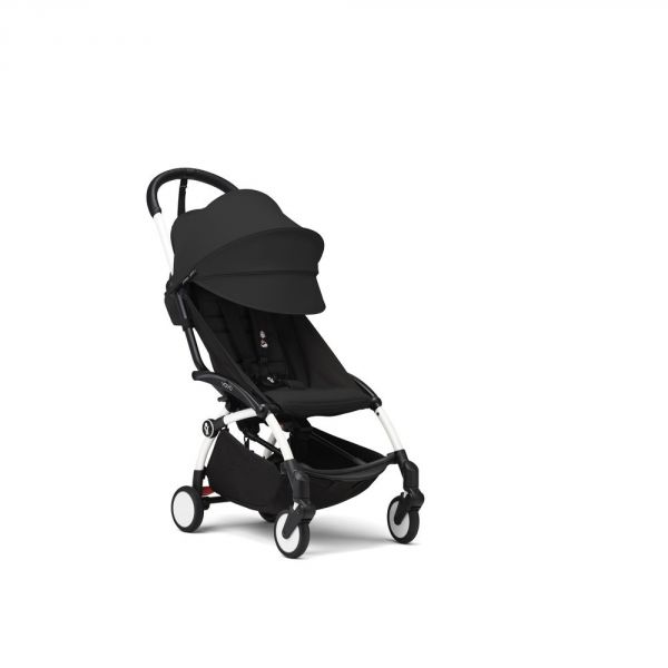 Poussette trio YOYO 3 - Châssis blanc Pack 6+ siège auto car seat by Besafe + Nacelle Noir