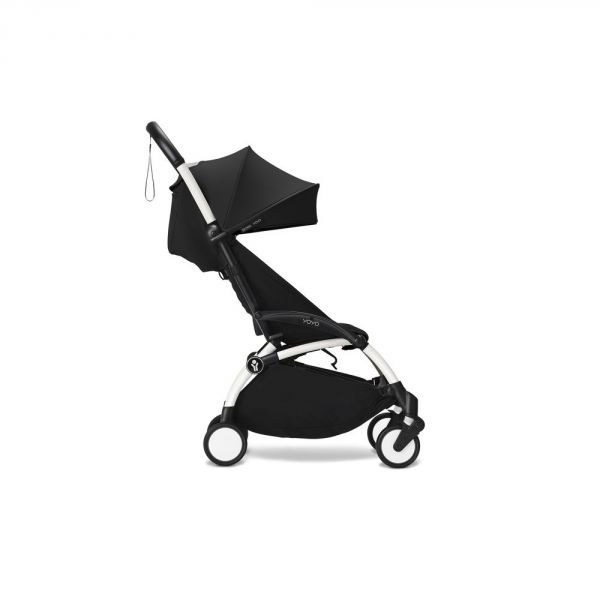 Poussette trio YOYO 3 - Châssis blanc Pack 6+ siège auto car seat by Besafe + Nacelle Noir